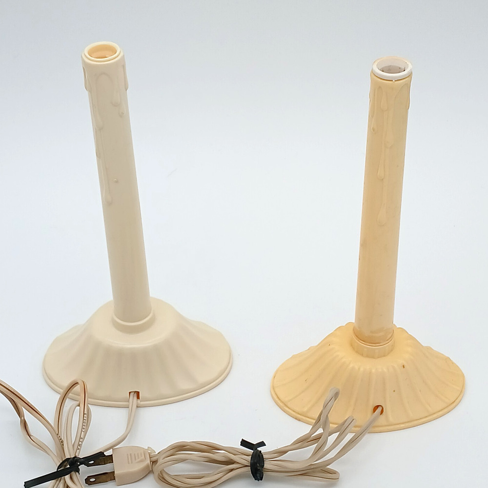 Set of 7 Vintage Electric Window Candles Wax Drip Christmas Lights C7 1970s - Picture 3 of 9